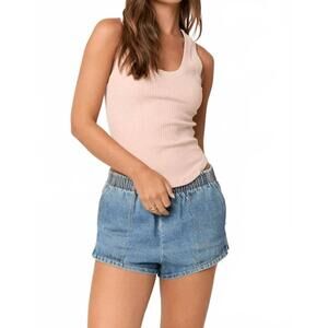 NEW PROJECT SOCIAL T suki scoop neck tank top in peach blossom